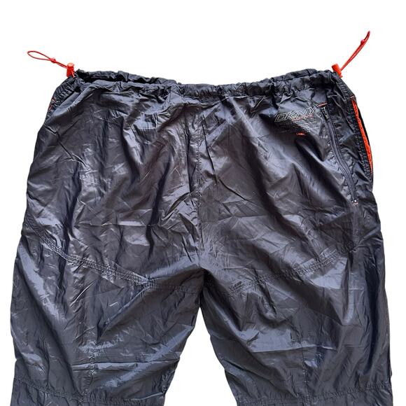 DKNY Active Y2K Gorpcore Nylon Adjustable Bungee Chord Black Baggy Pants Sz XXL - Picture 4 of 9